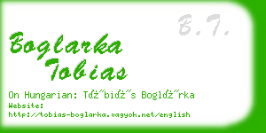 boglarka tobias business card